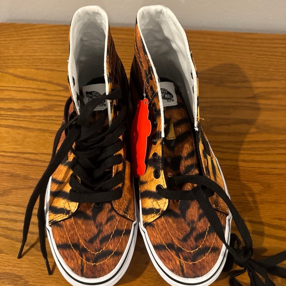 Vans Tiger Print High-Top Sneakers